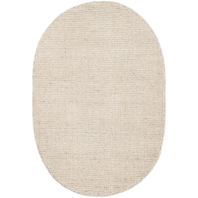 Tapis uni / rayé Brigit couleur vanille - ivoire