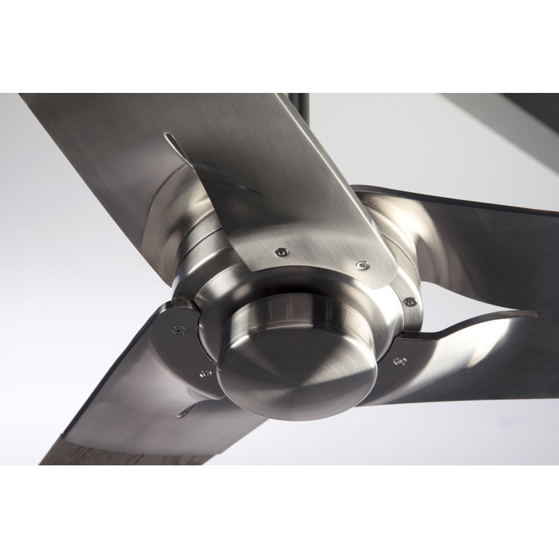 Torsion Downrod Ceiling Fan, Nickel, Dark Bronze, Fan Speed Control
