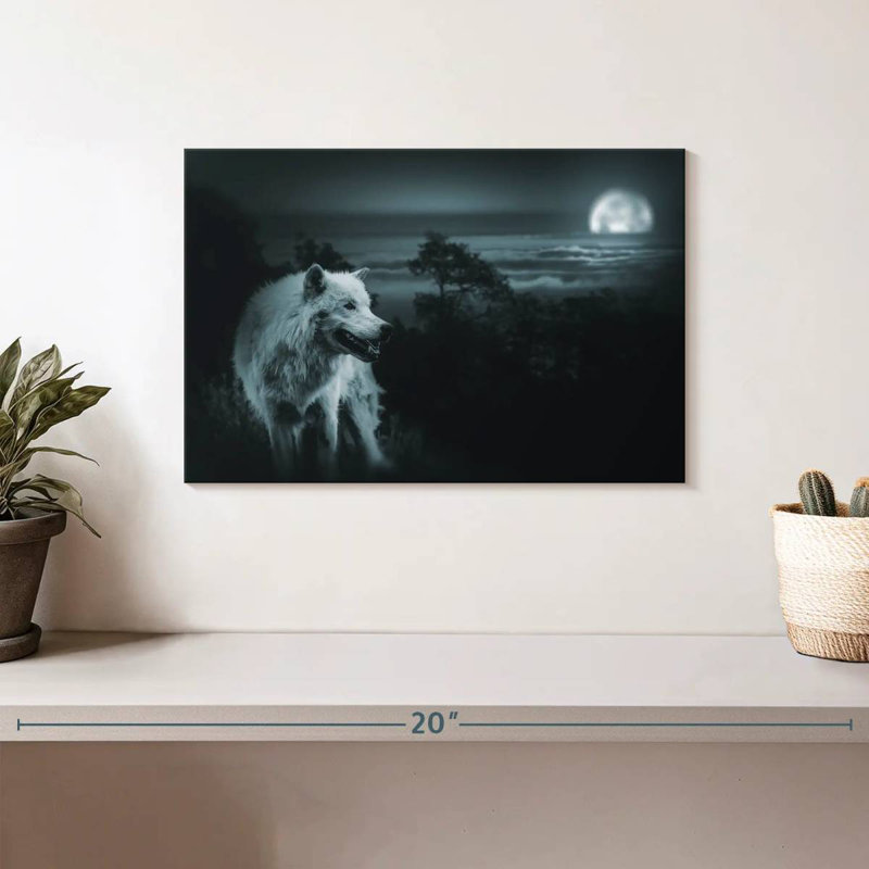 Lune, loup, H 8 po x l 12 po