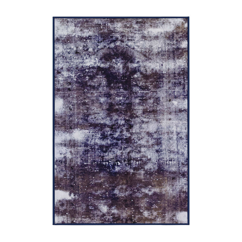 Tapis abstrait de style moderne et abstrait 1970, Rectangle de 5 pi x 8 pi