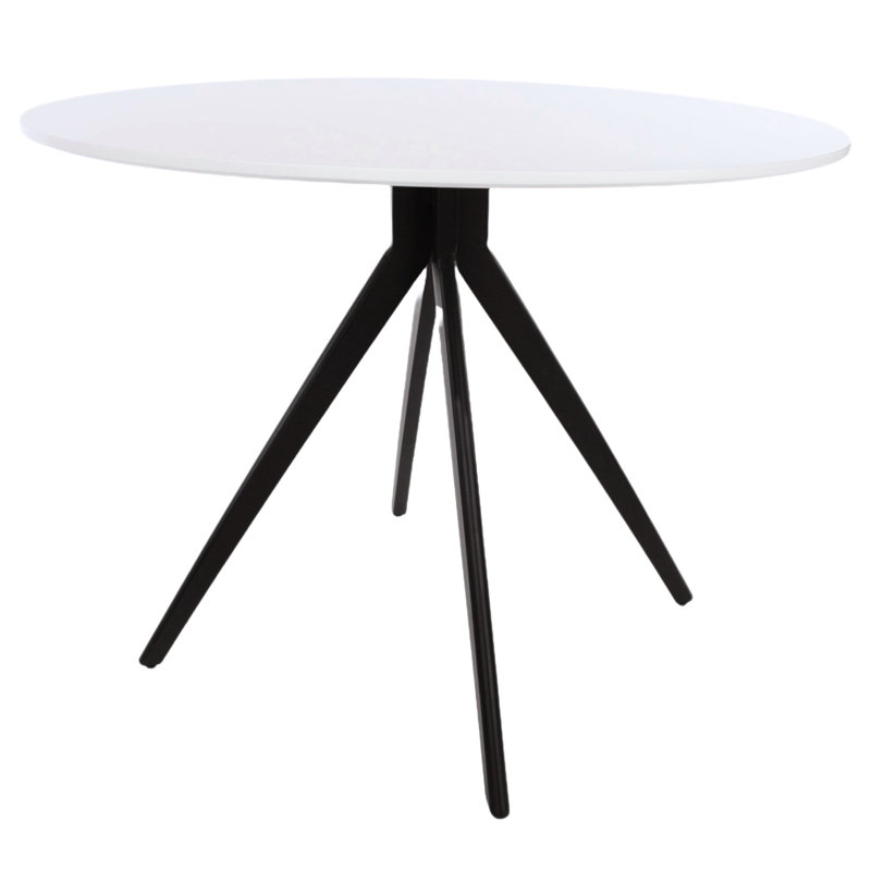 Holmen Round Metal Base Dining Table, White