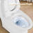 White Ceramic Toilet, 1.1/1.6 Elongated Comfort Height, & , Stable Close Seat T039wt One Elongated, White, Accredited, Soft