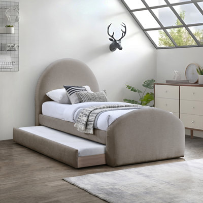 Lit gigogne en tissu Chiu Chenille