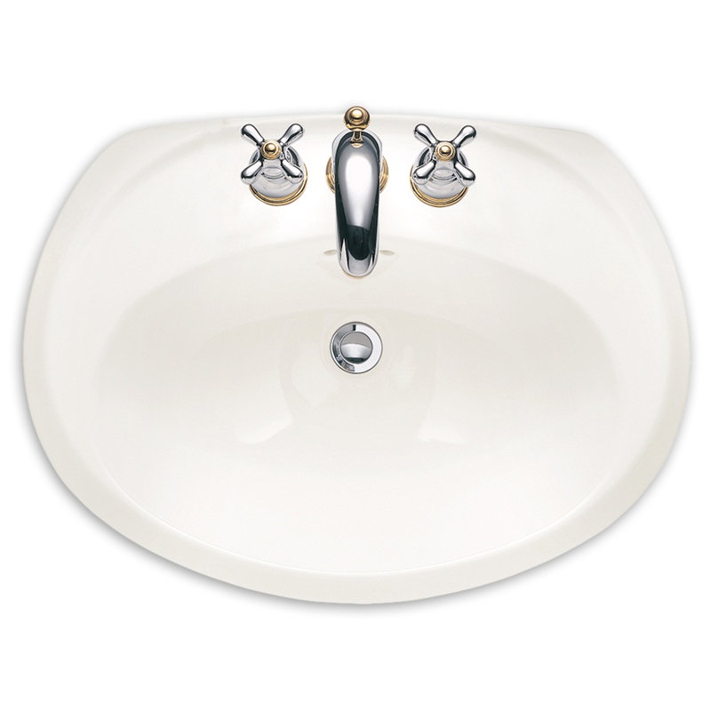  petit Lavabo De Comptoir Ellisse, Lin, 4" Centres