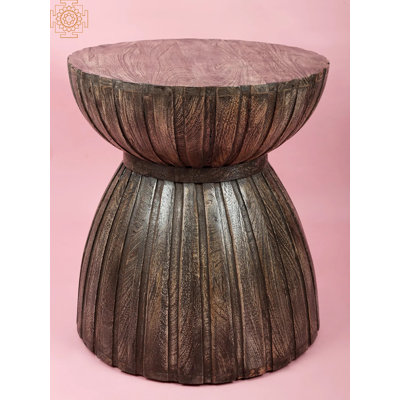 Table d'appoint 22 "en bois de sablier rétro