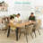  6-Person Indoor Outdoor Patio Rustic Acacia Wood Picnic Dining Table W/ Metal Legs - Taupe