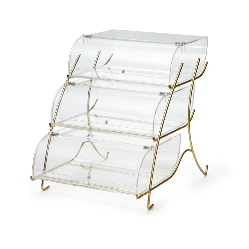 Rosseto Plastic Display Case Buffet Accessory, Brass
