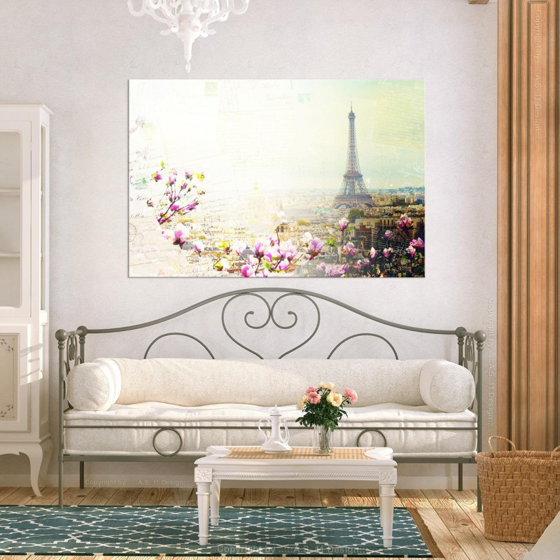 Mahla " Postcards From Paris ", 32" H x 47" W x 0.7" D
