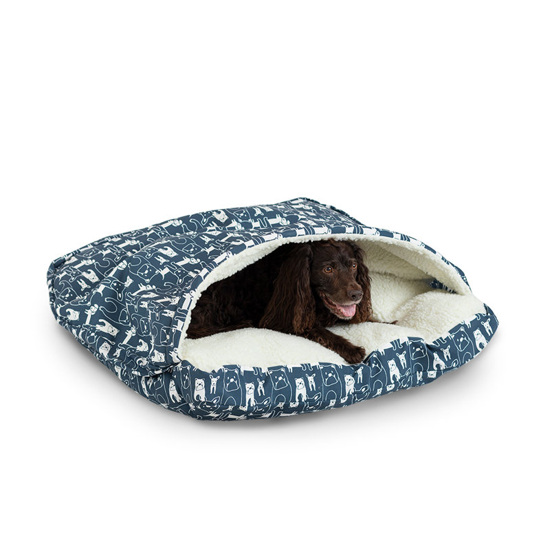 Lit pour chien intérieur / extérieur Snoozer, Très grand (l 50 po x P 35 po x H 8 po), Sans motif, Bleu denim Pedigree