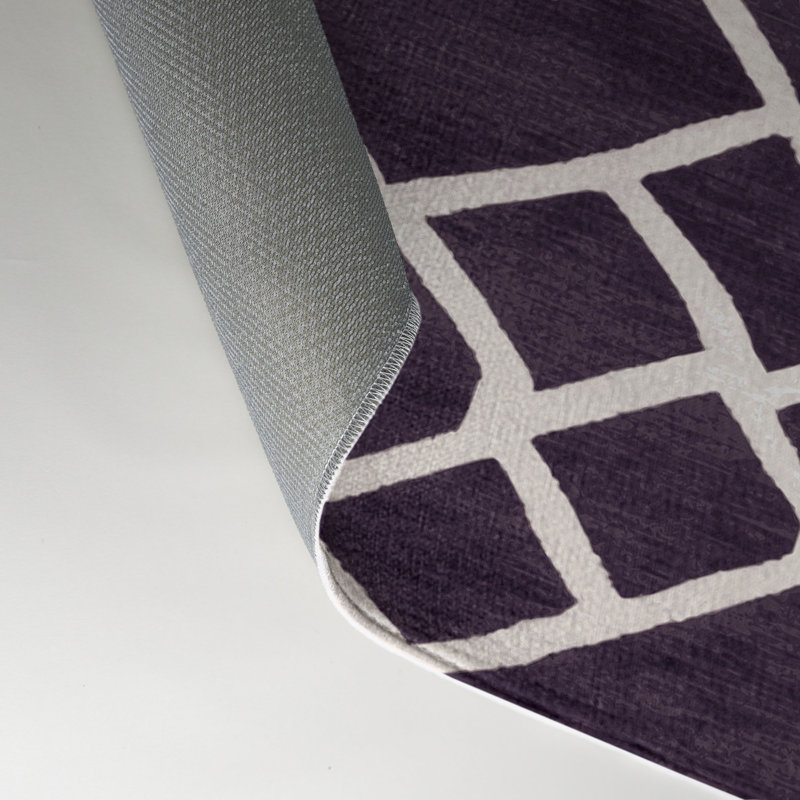Tapis mauve intérieur et extérieur Trellis, Rectangle 9 pi x 12 pi
