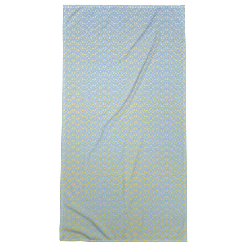 Katelyn Elizabeth Cotton Blend Beach Towel, Blue/Yellow