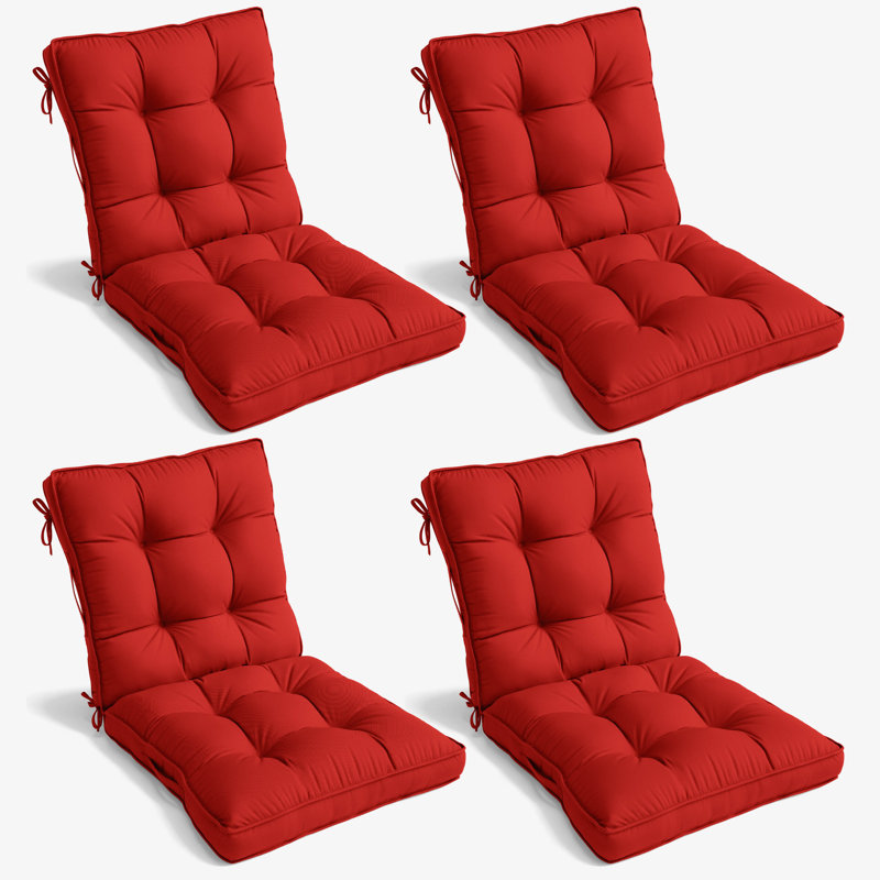 Outdoor/Indoor Seat / Back Cushion, Red, 20" W x 39" D