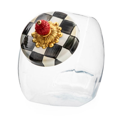 Pot à bonbons avec couvercle en émail Courtly Check