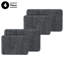 Tapis de salle de bain Lavish Home - Tapis de bain en mousse viscoélastique 4 pièces avec dessus en microfibre - Tapis antidérapants pour la douche, la lessive ou la cuisine