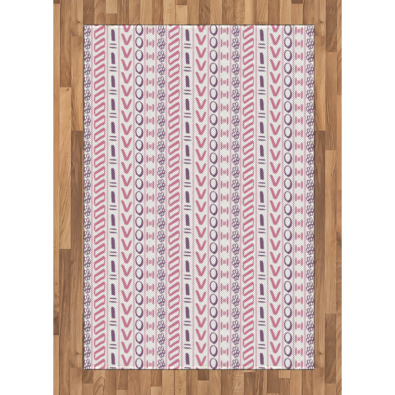 Tapis décoratif en fibres de polyester à haute densité Trippy, Rectangle— 4 pi x 5 pi 8 po
