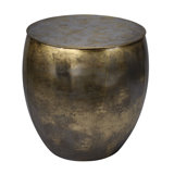 Ares Iron Side Table, Antique Brass