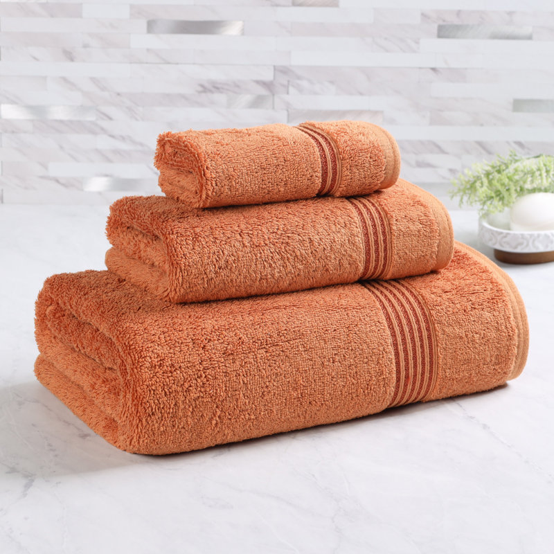 Ensemble de serviettes de bain 3 pièces Oleg Heritage, Brun caramel