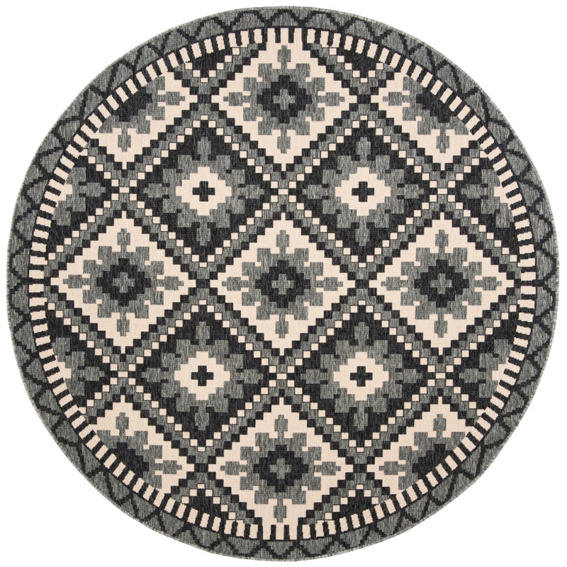 Northpoint Veranda Performance Southwestern Indoor/Outdoor Area Rug, Round 6'7"