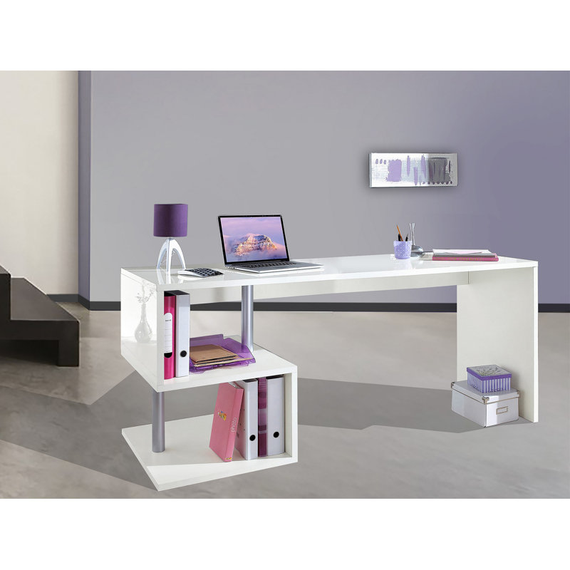 Hoehne Desk, White, 77.5cm H x 100cm W x 50cm D
