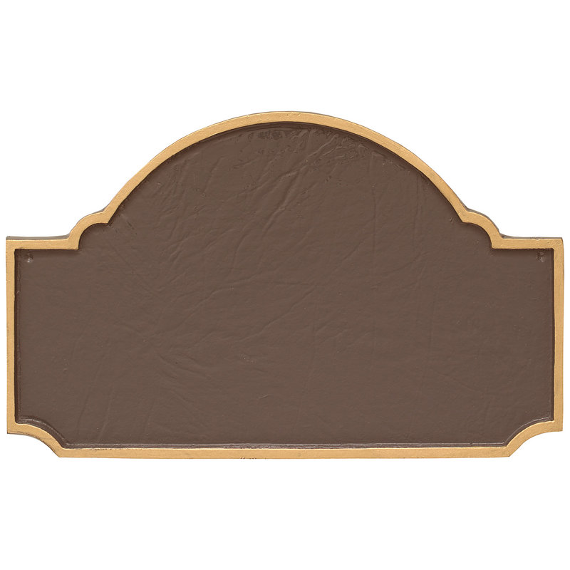 Plaque d'adresse murale standard 1 ligne Fitzgerald, Sable / doré, Oui