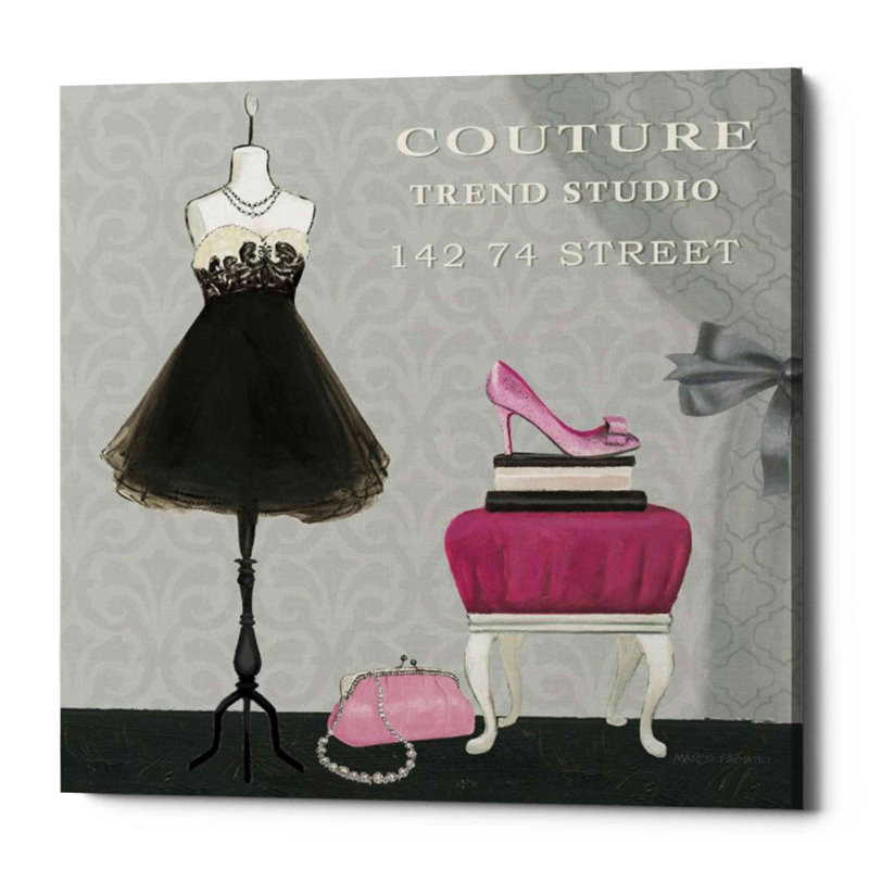«Dress Fitting Boutique Sq III» par Marco Fabiano, art mural sur toile, H 26 po x l 26 po x P 1,5 po