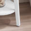 Table de bout blanche ronde de style campagnard, petite table d'appoint en coin pour le salon-839577445
