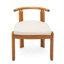 Chaise de salle à manger en acacia avec coussin Cove, ensemble de 2