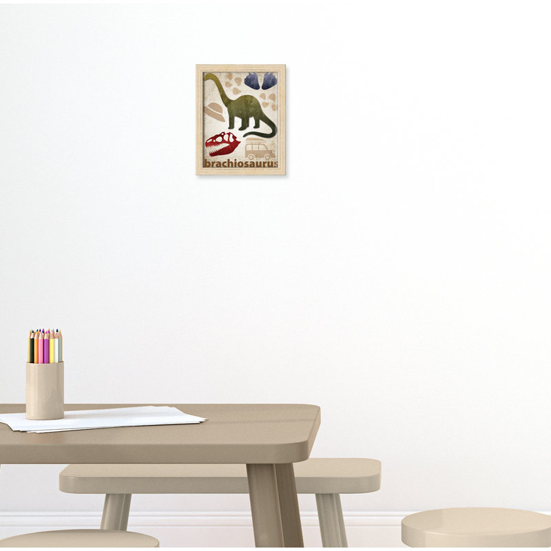 Adhésif décoratif dinosaures-03 ', H 11 po x l 9 po x P 1,1875 po, Encadré de boîte beige