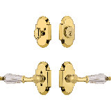 Nostalgic Warehouse Cottage Entry Set with Parlour Crystal Lever