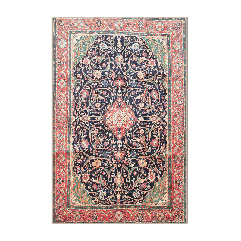 Tapis rouge/bleu traditionnel Welsch, Rectangle 2 pi x 3 pi