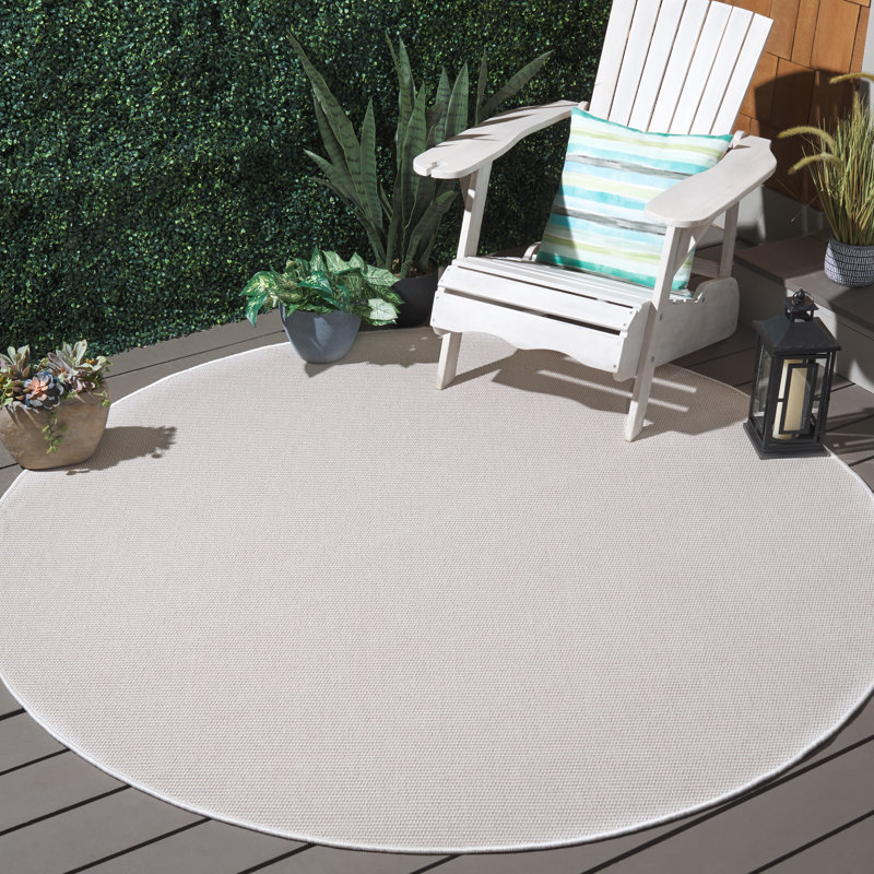 Zyire All-Weather Performance Indoor/Outdoor Area Rug, Round 6'7"