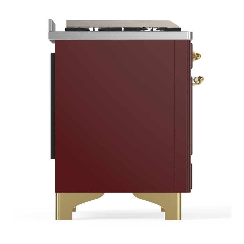 Majestic III Series 40 Inch Dual Fuel Range with 6 Sealed Burners, Griddle, in Mightnight Blue (Natural Gas, Chrome Trim)