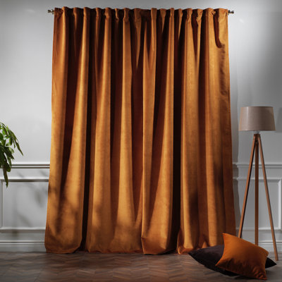 Rideau simple extra long et extra large en velours mat luxueux