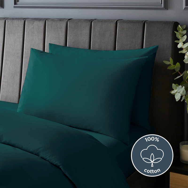 Silentnight Pure Cotton 200 TC Pillowcases, Teal