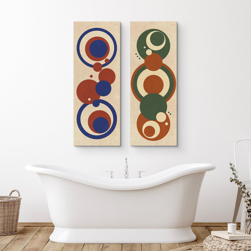Mid-Century, rouge, bleu, vert, Mid-Century