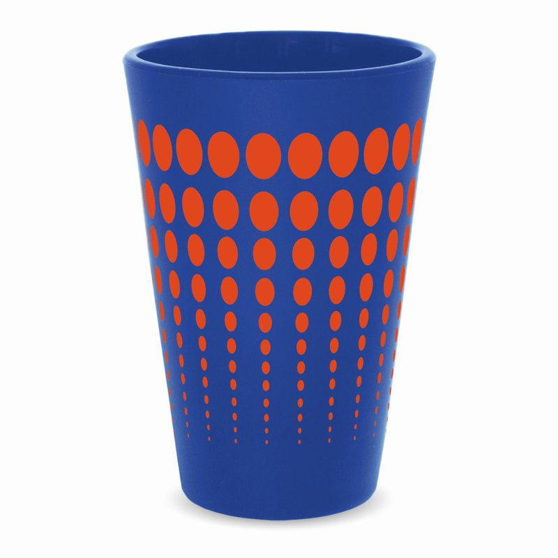 Verre à boisson plastique/acrylique 16 oz. Cayden, Bleu / orange