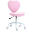 Chaise de bureau rose en forme de cœur, chaise pivotante réglable pour chambre à coucher et coiffeuse, style mignon et confortable