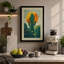 Desert Saguaro at Sunset Botanical - Wrapped Canvas-131761899-131761902
