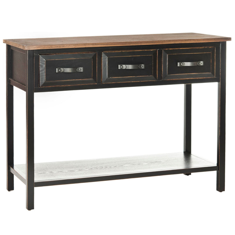 Wildermuth 43'' Console Table, Black, Brown