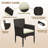 4-Person Patio HDPE Rattan Dining Set with Umbrella Hole