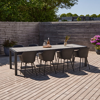 Rectangular 9 - Piece 8 - Person 275Cm L Outdoor Table Set