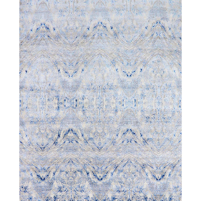 Wool Abstract Area Rug, Rectangle 9' x 12'