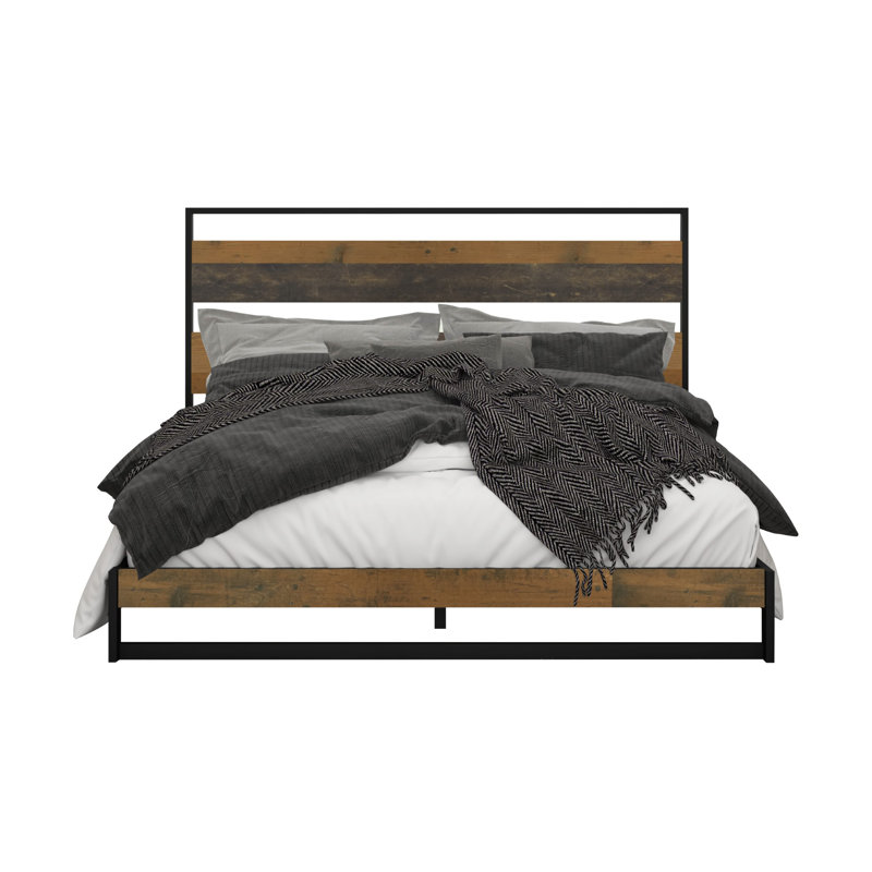 Michon Metal Platform Bed, Twin
