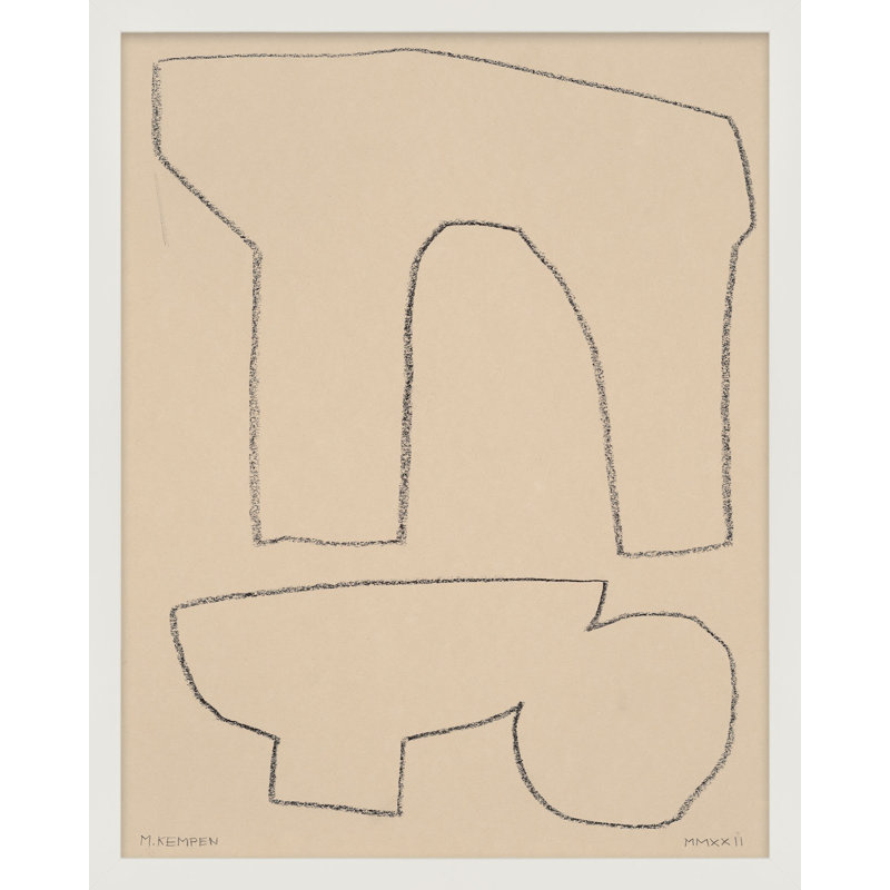 Outlines 2 Painting by Michael Kempen, White , 30" H x 24" W x 1.25" D