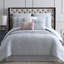  Édredon gris en microfibre-899804249