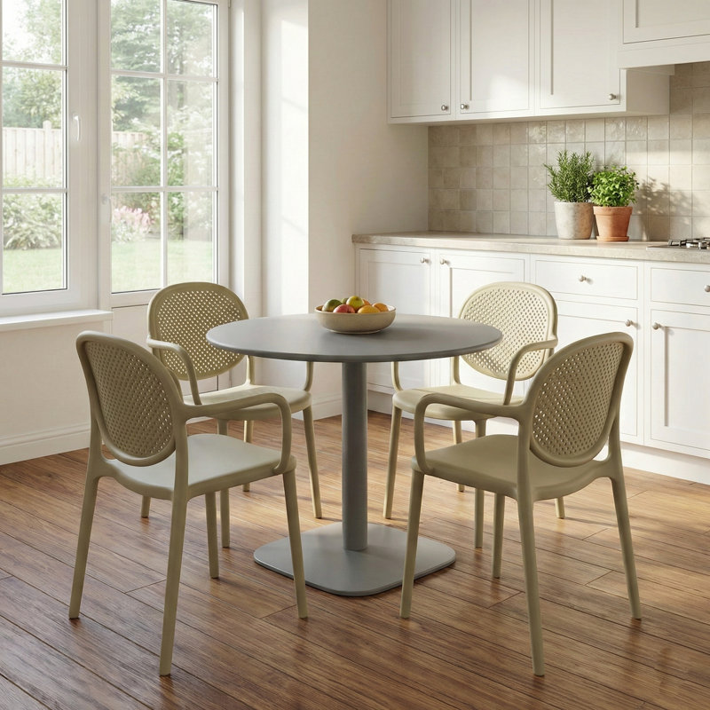 Round 5 - Piece 4 - Person Outdoor Table Set, Green