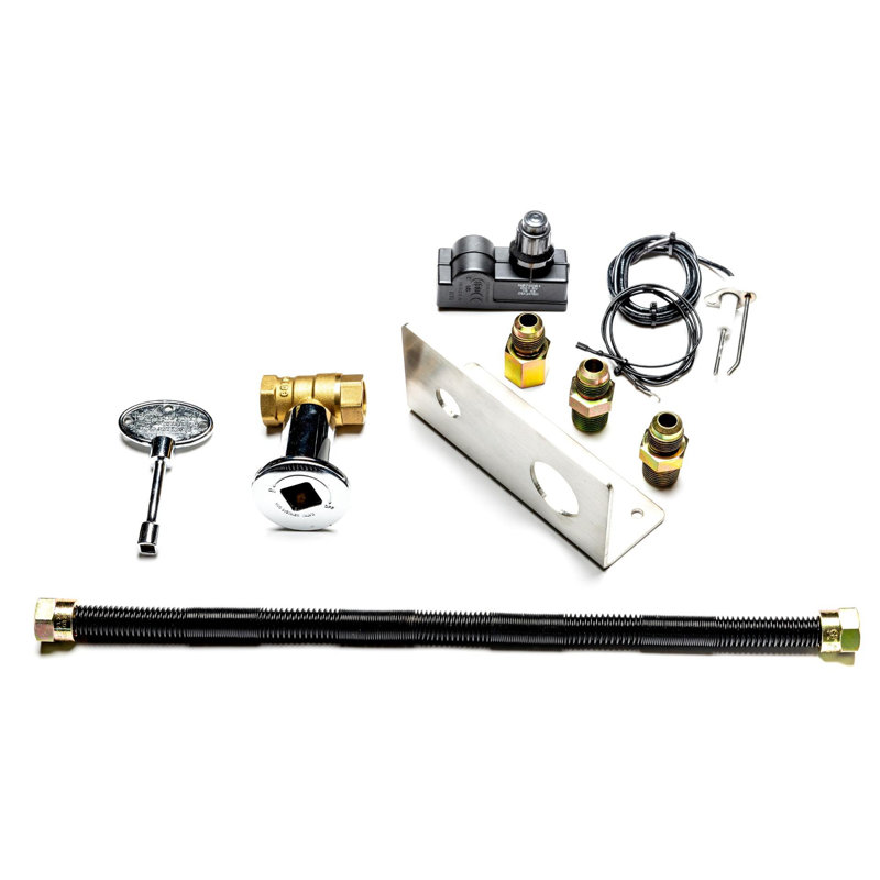 Fire Pit Gas Burner Connection Kit- Complete with Spark Ignition, 0.5" H x 30" W x 30" D