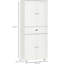 Armoire de cuisine 72 po, organisation blanche - 2 armoires à double porte et 1 armoire de rangement autoportante à tiroir central