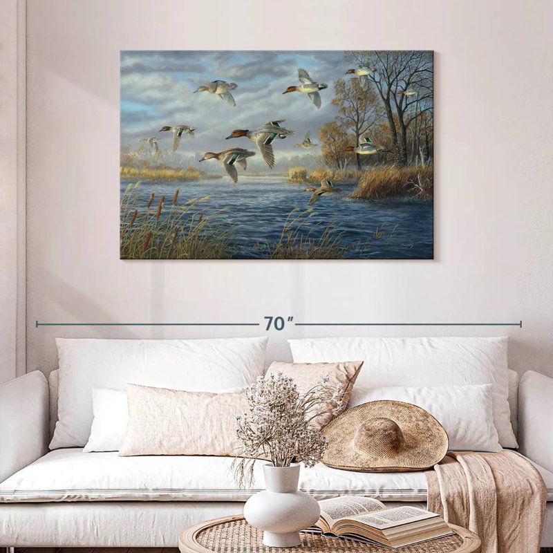 Sanctuary Bay - Green Winged Teal, 30" H x 45" W