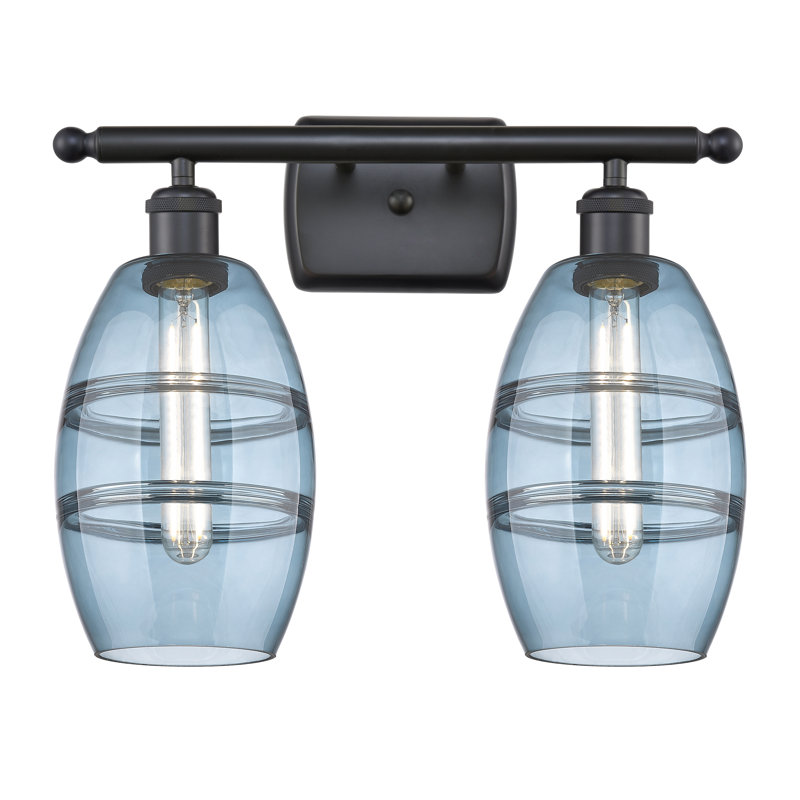 Bettylou 2 - Light Dimmable Vanity Light, Princess Blue, Matte Black